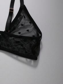 EmpressEnvy Women's Sheer Mesh Sexy Lingerie Set - Black - View 5
