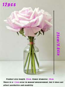 10pcs Simulation Holding Roses. 12pcs Simulation Touch Curled Rose Artificial Flower, Moisturizing Wedding Photography Decoration Flower, Home Garden Balcony Desktop Decoration, Latex Rose Bouquet, Birthday Gift, Graduation Party. - Multicolor - View 15