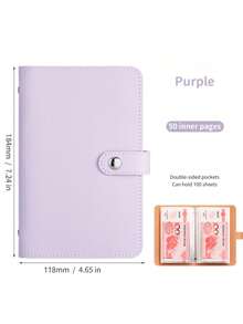 100 Envelope Budget Saving Book, Banknote Cash Collect Album, Photocard Holder, Multifunctional Storage Organizer - Multicolor - View 12