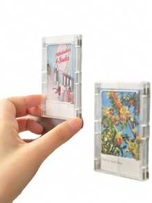Minimalist Multi-Function Fridge Magnet & Decor Stickers Valentine's Day, Wedding, Birthday,Picture Frame,Acrylic Fridge Magnetic Frame, Acrylic Photo Picture Frames, Double Sided Photo Refrigerator Magnet Picture Frame , Clear Picture Display Frame - default - View 9