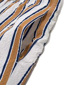 CoralVoy Men's Colorblock Striped Beach Shorts - Rust Brown - View 5