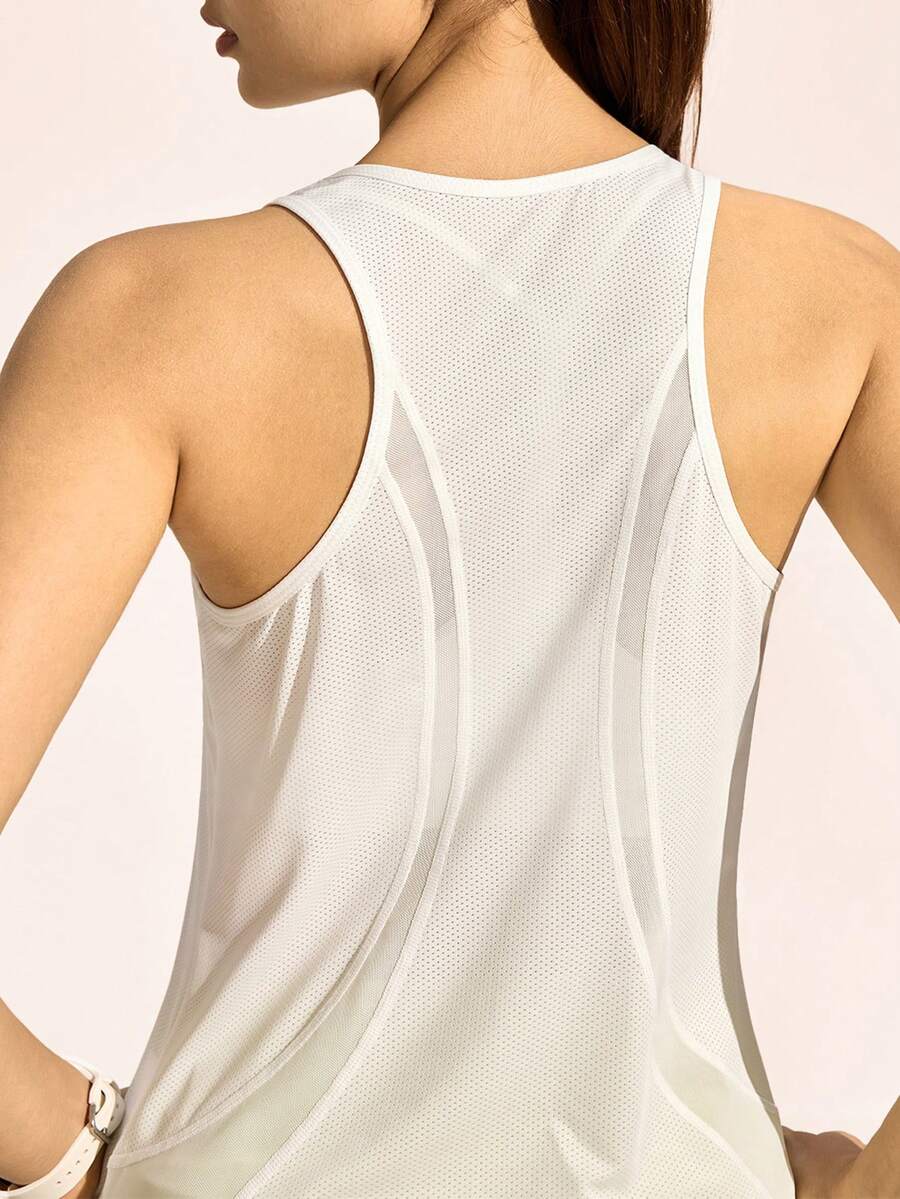 WanderVale Women's Solid Color Casual Fitness Outdoor Tank Top Sports - White - View 1