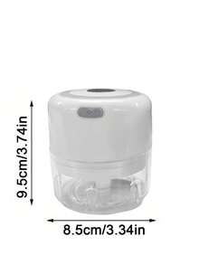 Teckwe 1個可攜式電動迷你大蒜切片機，USB充電，不鏽鋼刀片，一鍵操作，易於清潔，小型切碎機，適用於家庭廚房和戶外露營的小工具配件，內置600mAh電池 - 均碼 - 查看 5