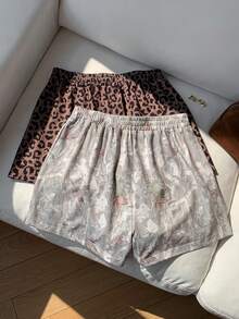 Comfortcana 2件組 女款彈性腰圍休閒百搭日常短褲 - 彩色 - 查看 4