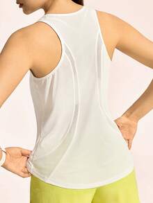 WanderVale Women's Solid Color Casual Fitness Outdoor Tank Top Sports - White - View 5