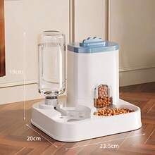 2-In-1 Pet Feeder & Water Dispenser, Large Capacity Food Water Bowl For Cats Dogs, Feeding Station For Indoor & Outdoor Use - 2.2L - View 11