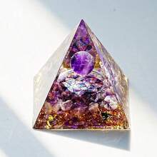 Handmade Tree Of Life Orgonite Pyramid Chakra Reiki Artificial Crystal Yoga Jewelry Ornaments Crafts Office Decor - Multicolor - View 16