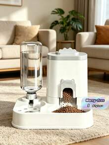 2-In-1 Pet Feeder & Water Dispenser, Large Capacity Food Water Bowl For Cats Dogs, Feeding Station For Indoor & Outdoor Use - 2.2L - View 1