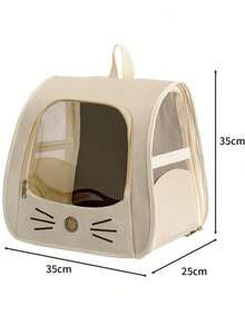 5.5kg Capacity Oxford Cloth Pet Backpack With Breathable Window, Suitable For Small Dogs And Cats, Versatile Carry Options - Backpack, Shoulder Bag, Handheld, Large Capacity Portable Pet Carrier Bag - Multicolor - View 4