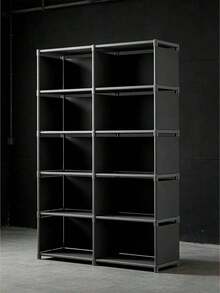 Estantería de almacenamiento, de piso a techo, uso doméstico simple, gabinete de almacenamiento de varias capas para sala de estar, estantería, gabinete de almacenamiento de esquina de pared - Multicolor - Ver 2