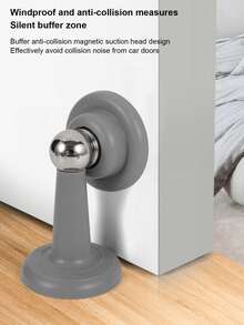 2pcs/Set Soft Magnetic Door Stopper - Easy Installation, Adhesive Backed | No Drilling Required, Suitable For Home And Office - multicolor - View 5
