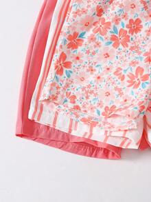 Souflis Souflis Baby Girl Ruffle Edge Shoulder Bow Decor Romper - Multicolor - View 8