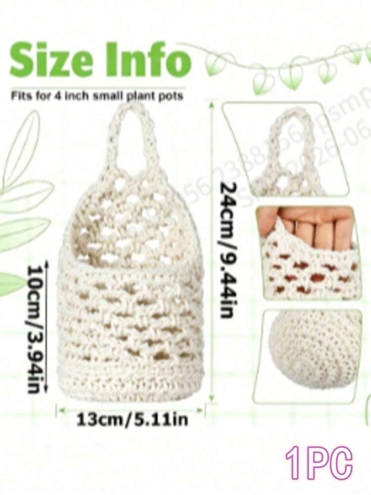 1/2/3組室內懸掛植物盆栽，適用於4英吋以內植物，室內壁掛植物架，室內壁掛花盆與懸掛植物 - 白色 - 查看 5