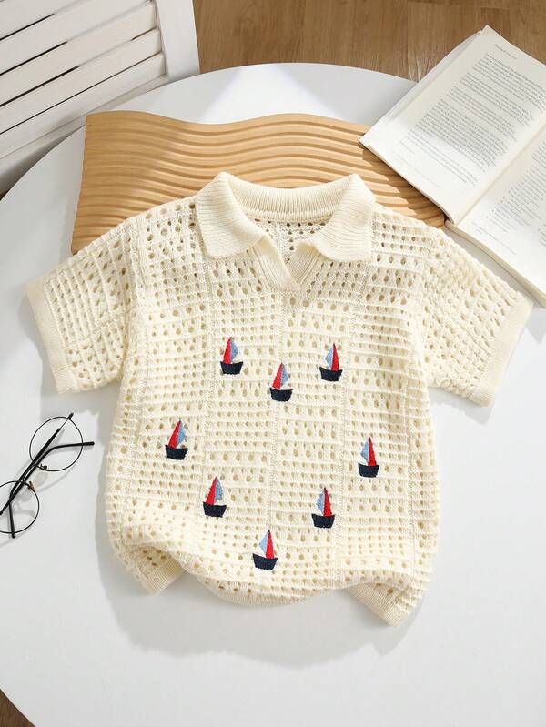 SHEIN Young Boy'S Sporty & Casual Color Block Short Sleeve Polo Shirt With Decorative Details,Suitable For Commuting, School, Daily Leisure, Vacation, Travel, Suitable For Sports, Suitable For Kids' Outfits, Young Boy Clothes, School Boys Set, Boys Outfits, Family Matching Outfits, Birthday Party, Suitable For Daily, Suitable For School, Suitable For Sports, Spring And Summer Season.