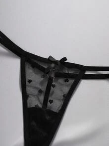 EmpressEnvy Women's Sheer Mesh Sexy Lingerie Set - Black - View 3