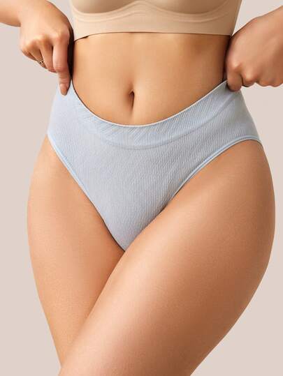 Barelissa 1件裝女款無縫舒適親膚灰色深色圖案內褲