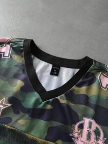 ROMWE MEN Prep Men's Short Sleeve Sports T-Shirt, Mesh Fabric Patchwork, Summer - Multicolor - View 3