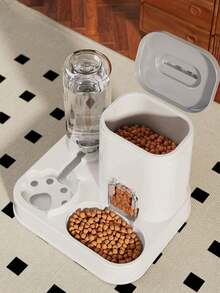 2-In-1 Pet Feeder & Water Dispenser, Large Capacity Food Water Bowl For Cats Dogs, Feeding Station For Indoor & Outdoor Use - 2.2L - View 8