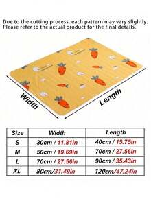 1 Piece Of Cute Cartoon Pattern Dirt And Moisture Wicking Breathable Lightweight Pet Washable Diaper Pad Rabbit Nest Pad Sleeping Pad Suitable For All Seasons. The Pattern Is Randomly Cut And Not Machine Washable. The Bottom Is Not Waterproof - Multicolor - View 4