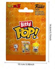 1個 龍珠Z Funko Bitty Pop 神秘迷你公仔盲袋，1個隨機乙烯基角色收藏品，悟空 貝吉塔 布歐 動漫模型，桌面書架展示裝飾，派對桌飾 - 彩色 - 查看 5