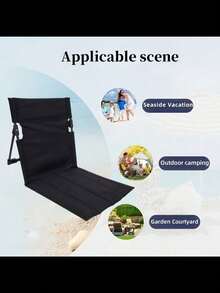 1PC Low Profile Compact Durable Oxford Cloth Lightweight Foldable With Back Support Portable Easy Carry 4 Colors Folding Low Camping Beach Chair For Picnic Hiking Travel Park Backyard Outdoor Ground Seat - Folding Chair - View 15