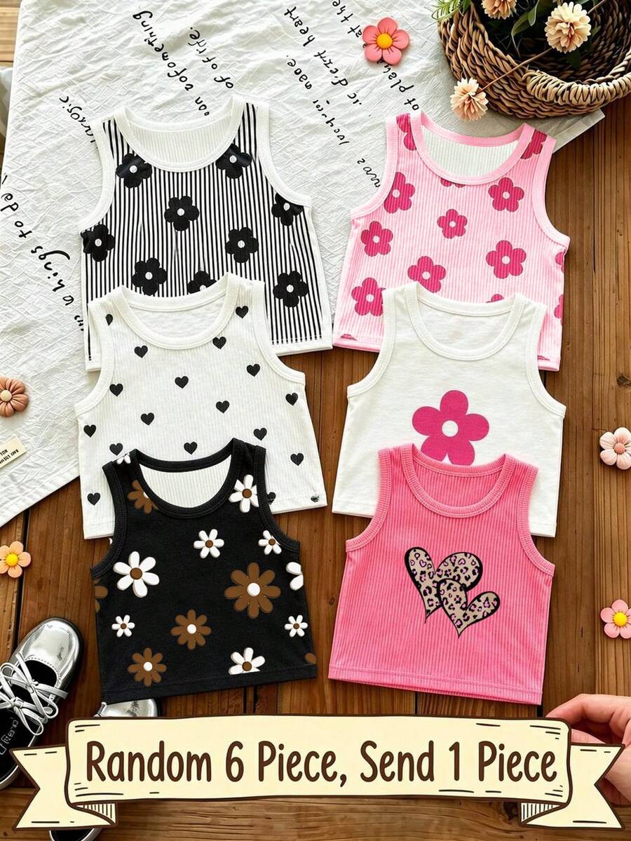 Tween Girl Summer Casual Basic Tank Top - White - View 1