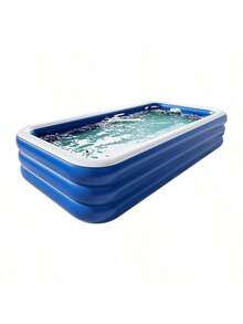 Large Inflatable Swimming Pool, Suitable For Group Gatherings, Parties, Family Activities, Assemblies, Patios, Balconies,Inflatable PVC Swimming Pool, Suitable For Family Patios, Durable For Outdoor Use, Sea Blue. - A - View 4
