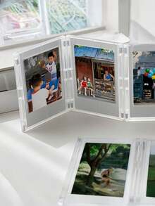Minimalist Multi-Function Fridge Magnet & Decor Stickers Valentine's Day, Wedding, Birthday,Picture Frame,Acrylic Fridge Magnetic Frame, Acrylic Photo Picture Frames, Double Sided Photo Refrigerator Magnet Picture Frame , Clear Picture Display Frame - default - View 6