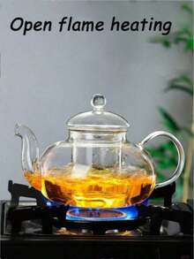 1 Pieza Tetera de Vidrio Borosilicato de Alta Calidad, Transparente con Colador, Tetera para el Hogar, Tetera para Té de Flores, Juego de Té Kung Fu - transparente - View 6
