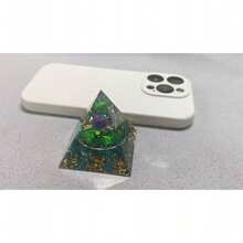 Handmade Tree Of Life Orgonite Pyramid Chakra Reiki Artificial Crystal Yoga Jewelry Ornaments Crafts Office Decor - Multicolor - View 2