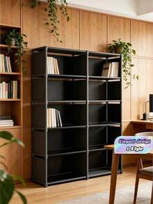 Estantería de almacenamiento, de piso a techo, uso doméstico simple, gabinete de almacenamiento de varias capas para sala de estar, estantería, gabinete de almacenamiento de esquina de pared - Multicolor - Ver 1