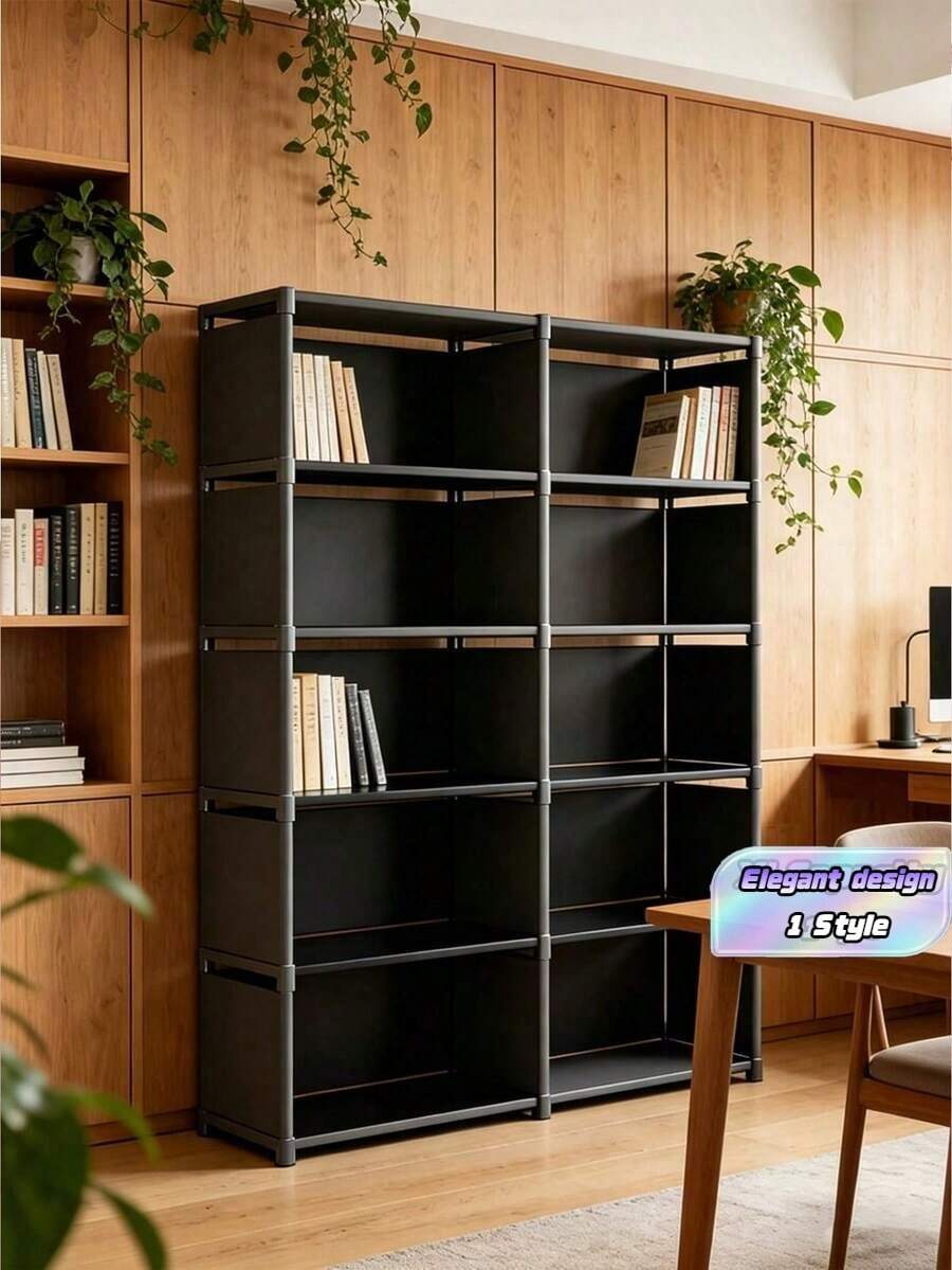 Estantería de almacenamiento, de piso a techo, uso doméstico simple, gabinete de almacenamiento de varias capas para sala de estar, estantería, gabinete de almacenamiento de esquina de pared - Multicolor - Ver 1