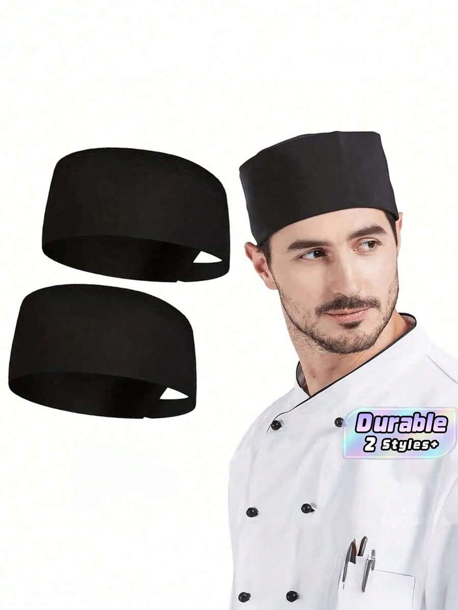 Disposable Chef Hat & Bib Apron With Hair Net, Disposable Kitchen Cooking Cap Apron Hair Cover Set, Food Service Catering Uniform For Restaurant Home Kitchen Party - Multicolor - View 1