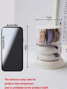 1 Transparent Plastic Rotating Dustproof Multi-Layer Cosmetic Storage Box - Clear - View 5