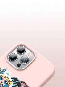 THE POWERPUFF GIRLS X SHEIN The Powerpuff Girls 辣妹 Bubbles 卡通貼紙拼貼圖案 星星 章魚 兔子 麥克風 愛心 字母元素 皮革紋 粉色 親膚 防震 防摔 保護手機殼 適用於 Apple iPhone 13/14/15/15Pro/16/16Pro/17Pro，熱銷日常美學保護殼 - 彩色 - 查看 8