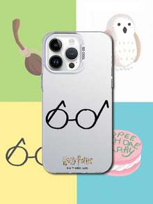 HARRY POTTER X SHEIN 哈利波特經典眼鏡傷疤標誌元素銀色防震防摔手機殼，保護套適用於 iPhone 13/14/15/15Pro/16/16Pro/17Pro，熱銷流行時尚款 - 彩色 - 查看 6