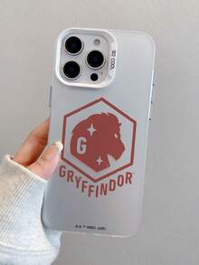 HARRY POTTER X SHEIN Harry Potter Gryffindor 六角形獅子頭徽章 G 字星元素銀色防震防摔手機殼，保護套適用於 iPhone 13/14/15/15Pro/16/16Pro/17Pro，熱銷流行時尚款 - 彩色 - 查看 7