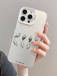 HARRY POTTER X SHEIN Harry Potter Hedwig 貓頭鷹圖案銀色防震防摔手機殼，適用於 iPhone 13/14/15/15Pro/16/16Pro/17Pro，熱門流行款式 - 彩色 - 查看 11