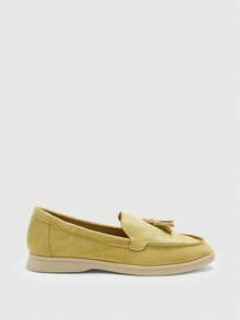 CUCCOO BIZCHIC Sepatu Flat Wanita dengan Gesper Sederhana dan Elegan, Modis, Serbaguna, untuk Santai, Kerja, dan Perjalanan. - Kuning muda - View 5