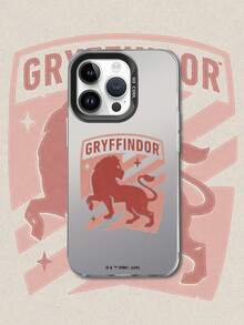 HARRY POTTER X SHEIN Harry Potter Gryffindor 站立獅子徽章條紋星星元素活力黑防震防摔手機殼，保護套適用於 iPhone 13/14/15/15Pro/16/16Pro/17Pro，熱銷時尚風格 - 彩色 - 查看 10