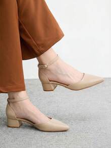 CUCCOO BIZCHIC Damen-Flats mit Schnallen-Design, vielseitige modische Schuhe für den täglichen Gebrauch - Aprikosenfarben - Übersicht 1