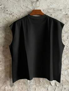 Manfinity Roghcode Camiseta de tirantes casual de verano para hombre con estampado de ángel - Multicolor - Ver 2