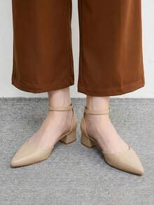 CUCCOO BIZCHIC Damen-Flats mit Schnallen-Design, vielseitige modische Schuhe für den täglichen Gebrauch - Aprikosenfarben - Übersicht 5
