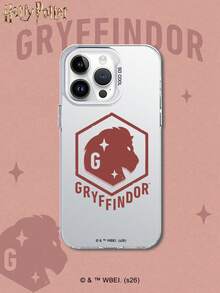 HARRY POTTER X SHEIN Harry Potter Gryffindor 六角形獅子頭徽章 G 字星元素銀色防震防摔手機殼，保護套適用於 iPhone 13/14/15/15Pro/16/16Pro/17Pro，熱銷流行時尚款 - 彩色 - 查看 3