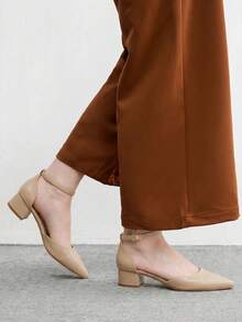 CUCCOO BIZCHIC Damen-Flats mit Schnallen-Design, vielseitige modische Schuhe für den täglichen Gebrauch - Aprikosenfarben - Übersicht 2
