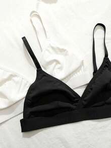 SHEIN Women's Non-Wired Bra Set 5pcs - Multicolor - View 5