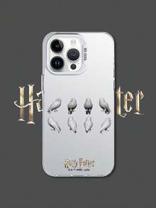 HARRY POTTER X SHEIN Harry Potter Hedwig 貓頭鷹圖案銀色防震防摔手機殼，適用於 iPhone 13/14/15/15Pro/16/16Pro/17Pro，熱門流行款式 - 彩色 - 查看 10