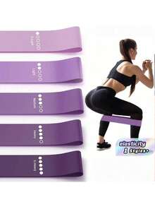 Fitness Resistance Bands, Elastic Training Bands For Strength Training & Stretching, Unisex Home Workout Gear For Yoga, Pilates, Legs, Hips And Arms Exercise - Multicolor - View 1