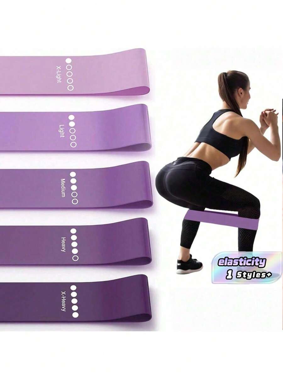 Fitness Resistance Bands, Elastic Training Bands For Strength Training & Stretching, Unisex Home Workout Gear For Yoga, Pilates, Legs, Hips And Arms Exercise - Multicolor - View 1