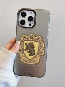 HARRY POTTER X SHEIN Harry Potter Hogwarts 四學院獅子蛇獾鷹紋章盾牌徽章活力黑防震防摔手機殼，保護套適用於 iPhone 13/14/15/15Pro/16/16Pro/17Pro，熱銷時尚風格 - 彩色 - 查看 5